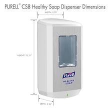 PURELL CS 8 Automatic Wall Mounted Hand Soap Dispenser, White (7830-01)