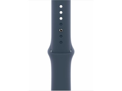 Apple Watch Series 9 (GPS) Smartwatch, 45mm, Silver Aluminum Case with Storm Blue Sport Band, M/L  (MR9E3LW/A)