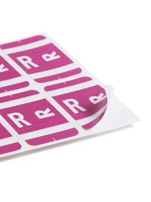 Smead® Alpha-Z Color-Coded Second Letter "R" Labels, 10 Labels Per Sheet, Purple, 1"H x 1 5/8"W, 100 Labels/Pk