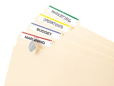 Avery Easy Peel Laser/Inkjet File Folder Labels, 2/3" x 3-7/16", Assorted, 252 Labels/Pack (5215)