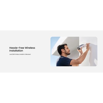 aosu Solar Camera Pro System Outdoor Wireless 2-Camera Security System, White (C8E2DA11)