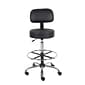 Boss® CareSoft Medical/Drafting Stool with Back Cushion; Black