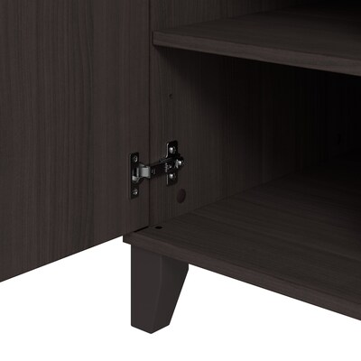 Bush Furniture Somerset 54"W Office Desk with Drawer and Storage Cabinet, Storm Gray (WC81554)