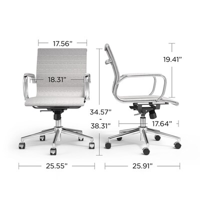 Union & Scale™ Everell Ergonomic Fabric Manager Chair, Heather Gray (53279)