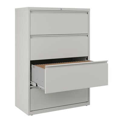 Quill Brand® 4-Drawer Lateral File Cabinet, Locking, Letter/Legal, Gray, 36"W (20299D)
