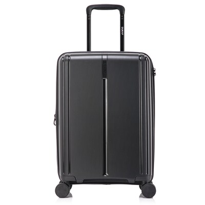 DUKAP Airley 21.85" Hardside Suitcase, 4-Wheeled Spinner, TSA Checkpoint Friendly, Black (DKAIR00S-BLK)