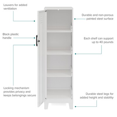 Space Solutions 49.38" Pearl White Storage Locker (25226)