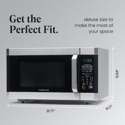 Farberware Professional 1.6 Cu. Ft. Countertop Microwave, Stainless Steel with Platinum (FMO16AHTPLB)