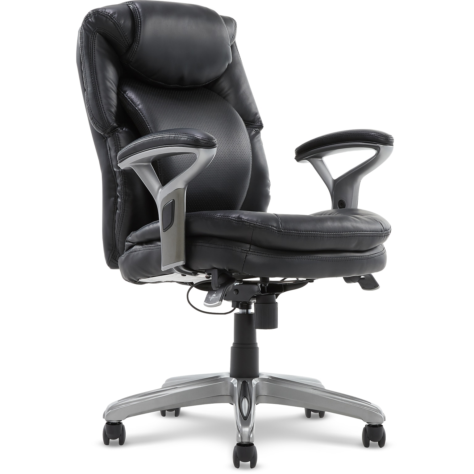 Serta AIR Bonded Leather Executive Chair, Black (CHR200100)