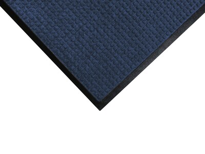 M + A Matting WaterHog CleanShield Stride Commercial Entrance Floor Mat w/Adhesive Insert, 3 x 8, Navy (4116138170)