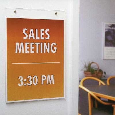NuDell Sign Holder, 8.5 x 11, Clear Plastic (NUD38011)