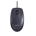 Logitech B100 Wired Ambidextrous Optical USB Mouse, Black (910-001439)