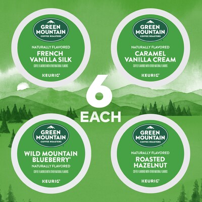 Green Mountain Variety Pack Coffee Keurig® K-Cup® Pods, Light Roast, 24/Box (5000374160)