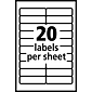 Avery Laser/Inkjet Multipurpose Labels, 1/2" x 1 3/4", White, 20/Sheet, 42 Sheets/Pack (5422)