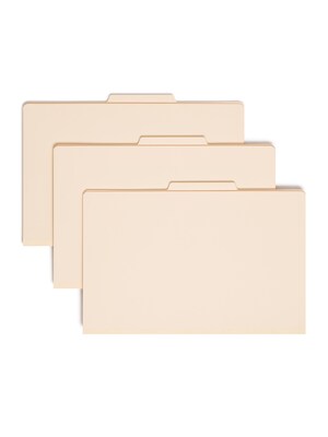 Smead Heavy Duty Classification Folders, 2 Expansion, Legal Size, 1 Divider, Manila, 10/Box (18700)