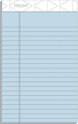 TOPS Prism Notepad, 5" x 8", Narrow Ruled, Assorted, 50 Sheets/Pad, 6 Pads/Pack (TOP63016)