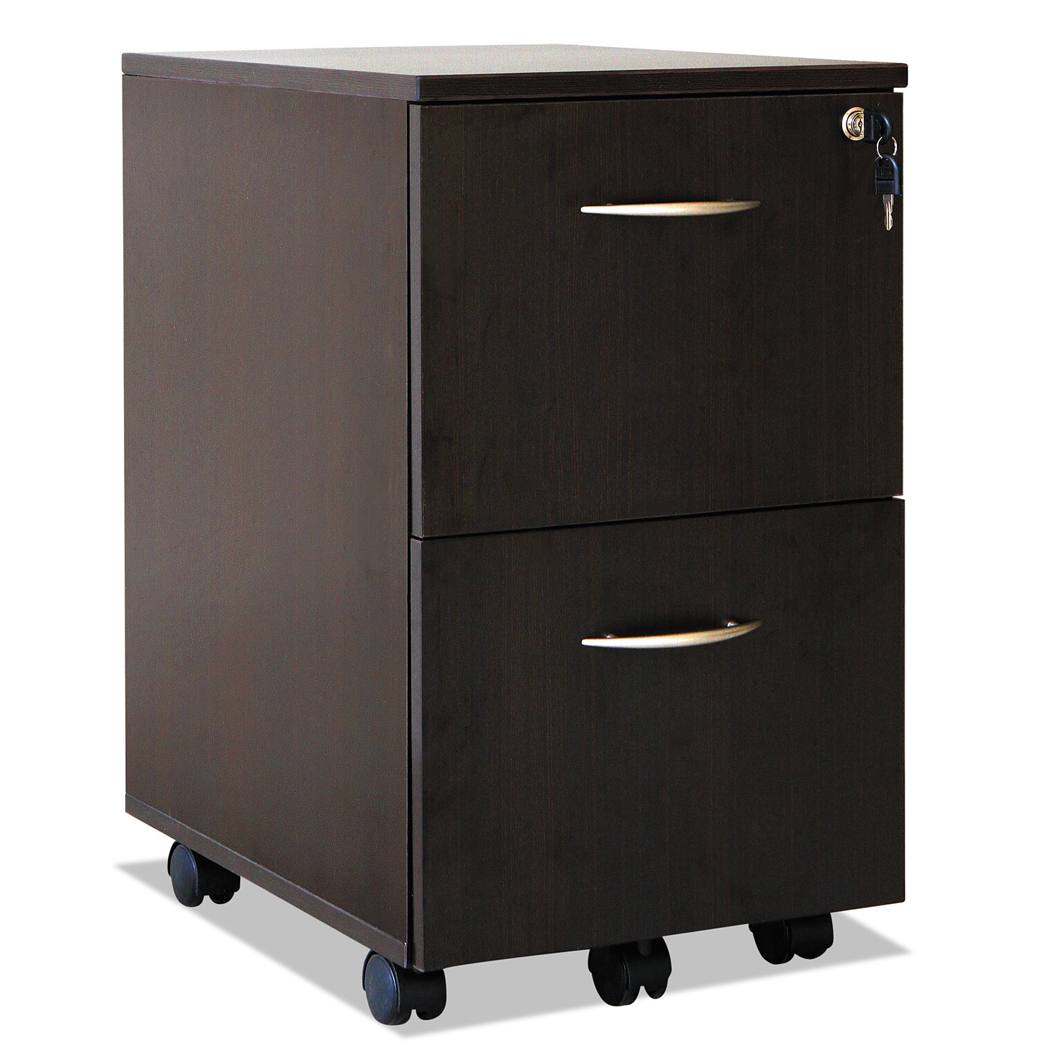 Alera Valencia Series Mobile File/File Pedestal, 15.38w x 20d x 26.63h, Espresso