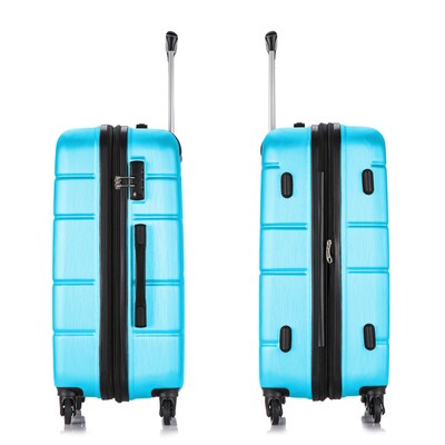 DUKAP Rodez 24" Hardside Suitcase, 4-Wheeled Spinner, TSA Checkpoint Friendly, Light Blue (DKROD00M-LBL)