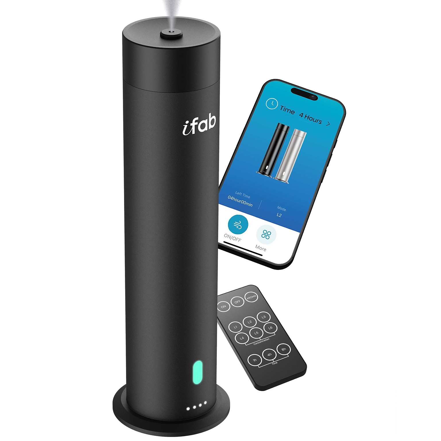 iFab 96L Nebulizing Aromatherapy Essential Oil Diffuser, 4 oz. (ISM96LBK)