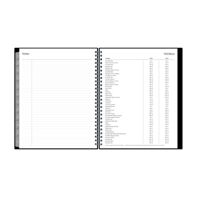 2025-2026 Blue Sky Enterprise 7" x 9" Academic Year Weekly & Monthly Planner, Plastic Cover, Black (131982-A26)