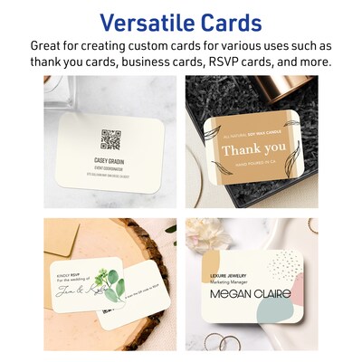 Avery Business Cards, 2-1/2" x 3-1/2", Matte Ivory, 300/Box (95328)