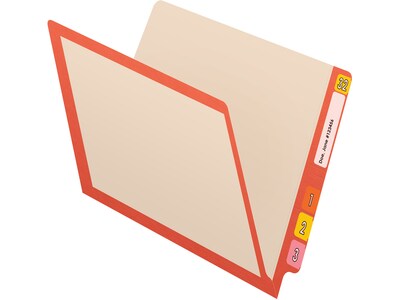 Medical Arts Press Reinforced End Tab File Folder, Straight-Cut, Letter Size, Manila/Orange, 50/Box (S-09473-ORG)