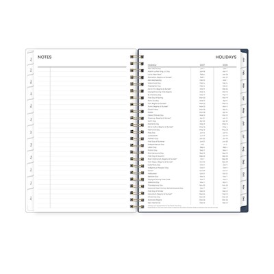 2027 Blue Sky Ashlyn 5" x 8" Calendar Year Weekly & Monthly Standard Planner, Plastic Cover, Navy (143958-27)