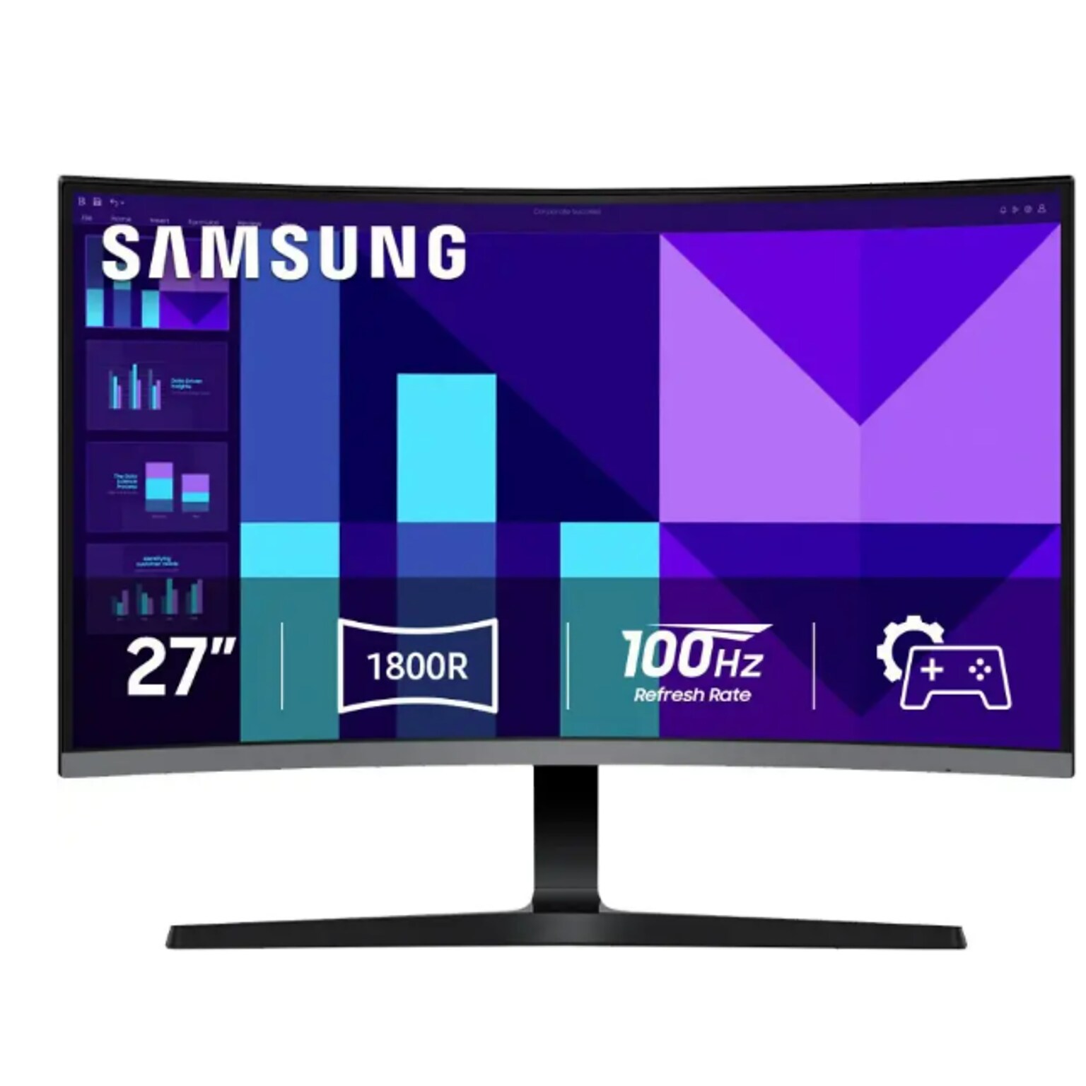 Samsung 27 Curved 100Hz LED Gaming Monitor, Built-in Speakers, Black (LS27D396GANXZA)