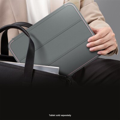 SaharaCase Raider Series TPU 9" Heavy Duty Folio Case for iPad Mini 6th & 7th Generation, Mist Gray/Pink (TB00453)