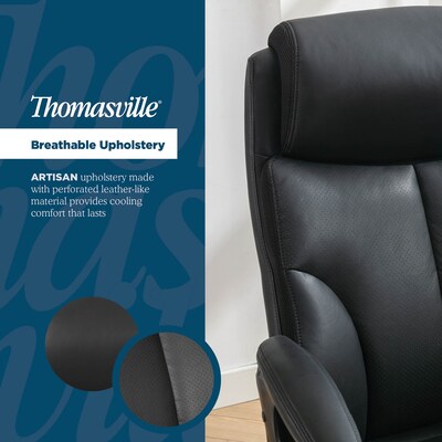 Thomasville Danvers Ergonomic Polyurethane Big & Tall Chair, 400 lb. Capacity, Black (52403-BLK)