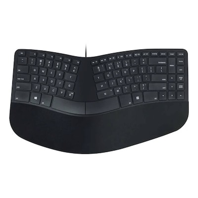 Matias Sculpted Wired Ergonomic Keyboard for PC, Black (FK313PC)