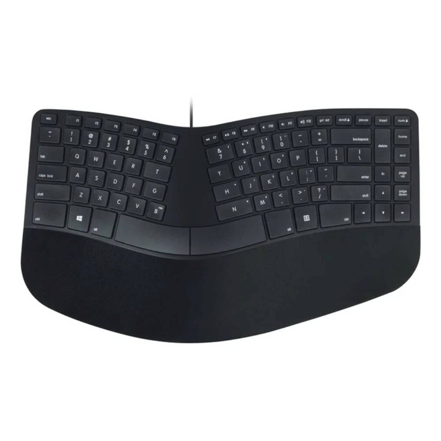 Matias Sculpted Wired Ergonomic Keyboard for PC, Black (FK313PC)