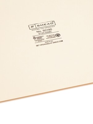 Smead Hanging File Folder Tabs, 5-Tab, Manila, 25/Set (50180)