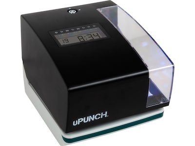 uPunch Digital Time Clock and Date Stamp Bundle, Black (PK1100)