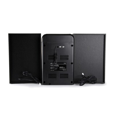 Emerson Bluetooth Micro Music System with MP3, CD Player, FM Radio, Alarm, USB, AUX Input, LED Display, & Remote Control