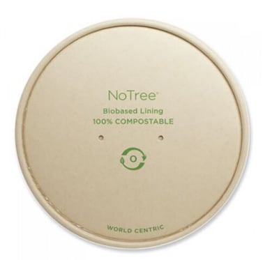 World Centric Paper Bowl Lid, 5.9, Natural, 300/Carton (WORBOLNT24W)