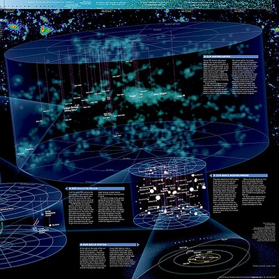 National Geographic The Universe Map, Laminated, 31.25" x 20.25" (NGMRE00620139)