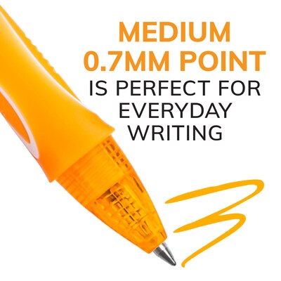 BIC Gel-ocity Quick Dry Retractable Gel Pen, Medium Point, 0.7mm, Assorted Ink, Dozen (BICRGLCGA11)