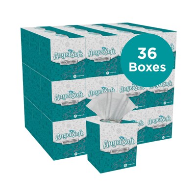 Angel Soft Professional Series Standard Facial Tissue, 2-Ply, 96 Tissues/Box, 36 Boxes/Pack (46580)