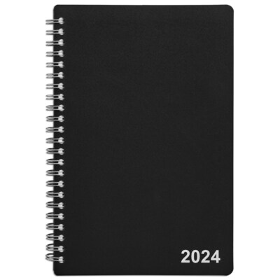 2024 Staples 5 x 8 Weekly & Monthly Planner, Black (ST21490-24)