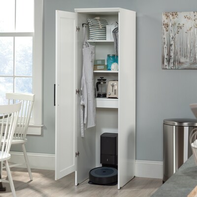 Sauder HomePlus 71"H Storage Cabinet with 3 Shelves, Soft White (437397)