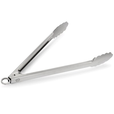Martha Stewart Easy-Lock Extra Long Tongs, Silver (935117595M)
