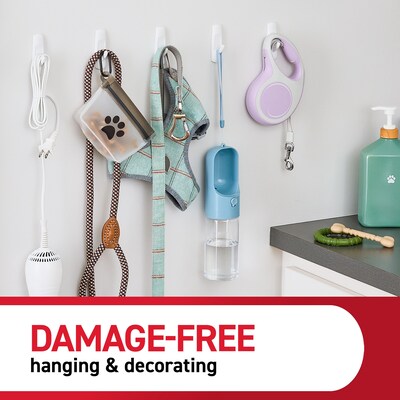 Command Damage Free Medium Utility Hook, 2 lb., White, 7/Pack (17065-VPES)