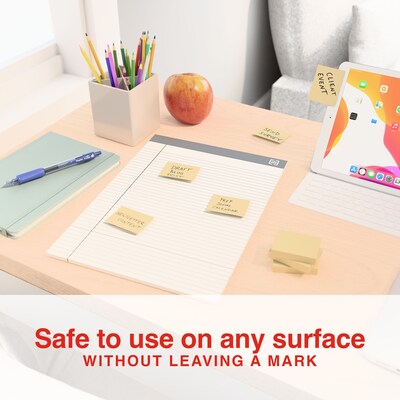 Staples Sticky Notes, 1 3/8" x 1 7/8", Sunshine Collection, 100 Sheets/Pad, 12 Pads/Pack (ST62864)