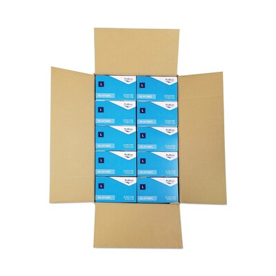 ProWorks Exam Grade Disposable Nitrile Gloves, Powder-Free, Large, Blue, 100/Box, 10 Boxes/Carton (HOSGLN106FL)