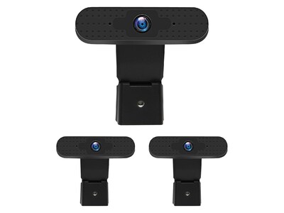 OTM Essentials HD Pro 1920 x 1080 Webcam, 2 Megapixels, Black, 3/Pack (OB-AKK-3PK)