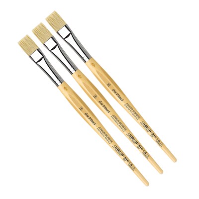 da Vinci JUNIOR Mixed Media Synthetic Bristle, Flat Brush, 3/Bundle (DVXVA32916-3)