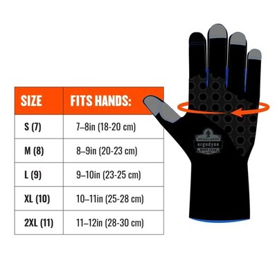 ProFlex 817WP Reinforced Thermal Waterproof Utility Gloves, Black, Large (17374)