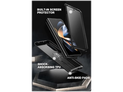 SUPCASE Unicorn Beetle Black Kickstand Case for Samsung Galaxy Z Fold4 (SUP-Galaxy2022-ZFold4-5G-Unicorn-SP-Blac)