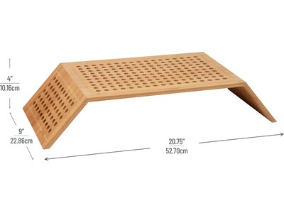 Mind Reader Ventilated Monitor Stand, Light Brown (LATMON-BRN)